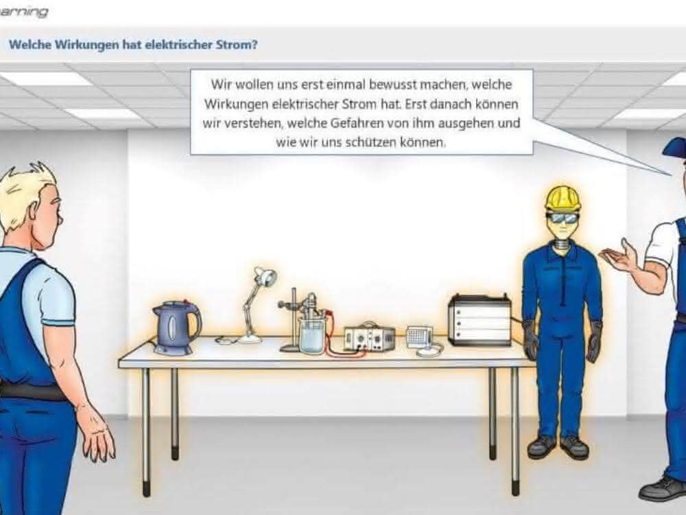 DGUV-zertifiziert: E-Learning-Kurs für Azubis „Gefahren und Wirkungen von Strom“