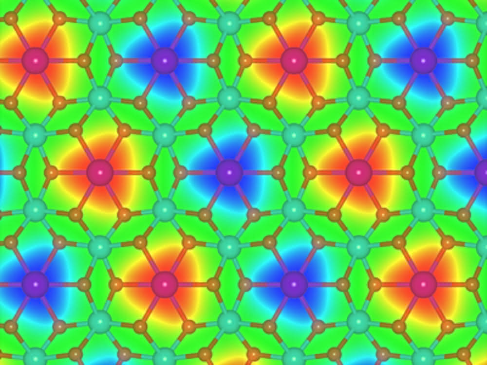2D-Materialien: Mit Material-Datenbank nach zweidimensionalen Metall-Oxid-Materialien suchen Struktur von Germanium-Mangan-Oxid (GeMnO3)
