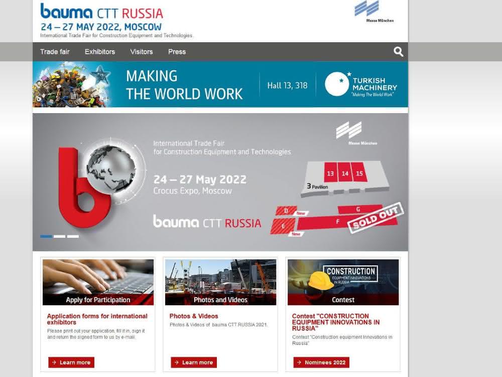 Messe München ringt um Zukunft der bauma CTT Russia