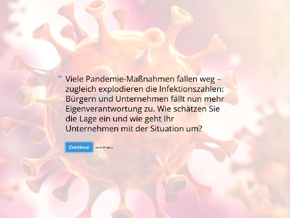 Was macht die Corona-Lage mit Ihrem Unternehmen?