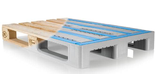 Plastic pallet made of polyethylene