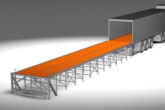 Truck loading and unloading system