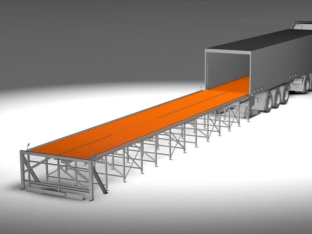 Truck loading and unloading system