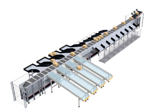 Sorting technology especially for compact warehouses