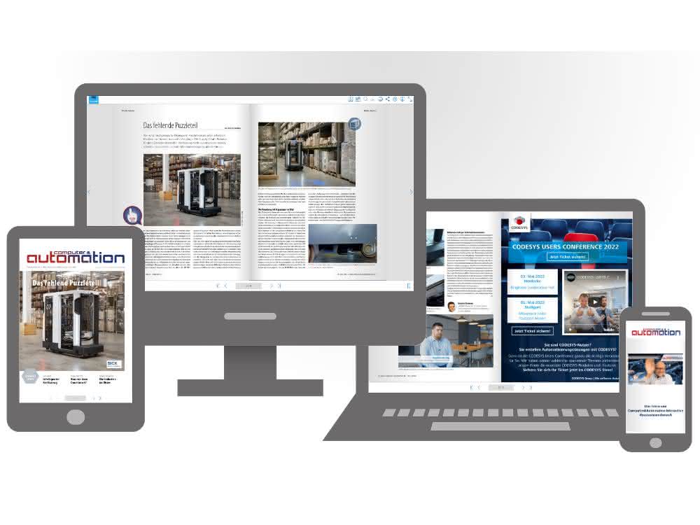 E-Paper-Ansicht auf Laptop, Tablet, Smartphone ...