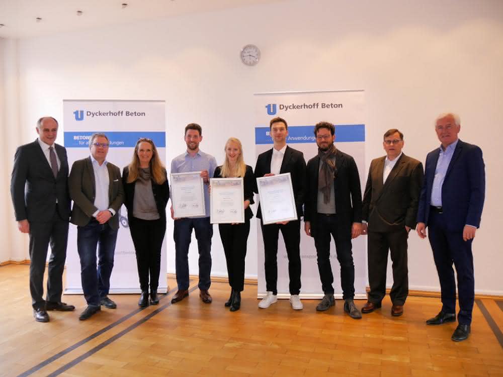 Preisträger, Jury und Geschäftsbereichsleitung von Dyckerhoff
