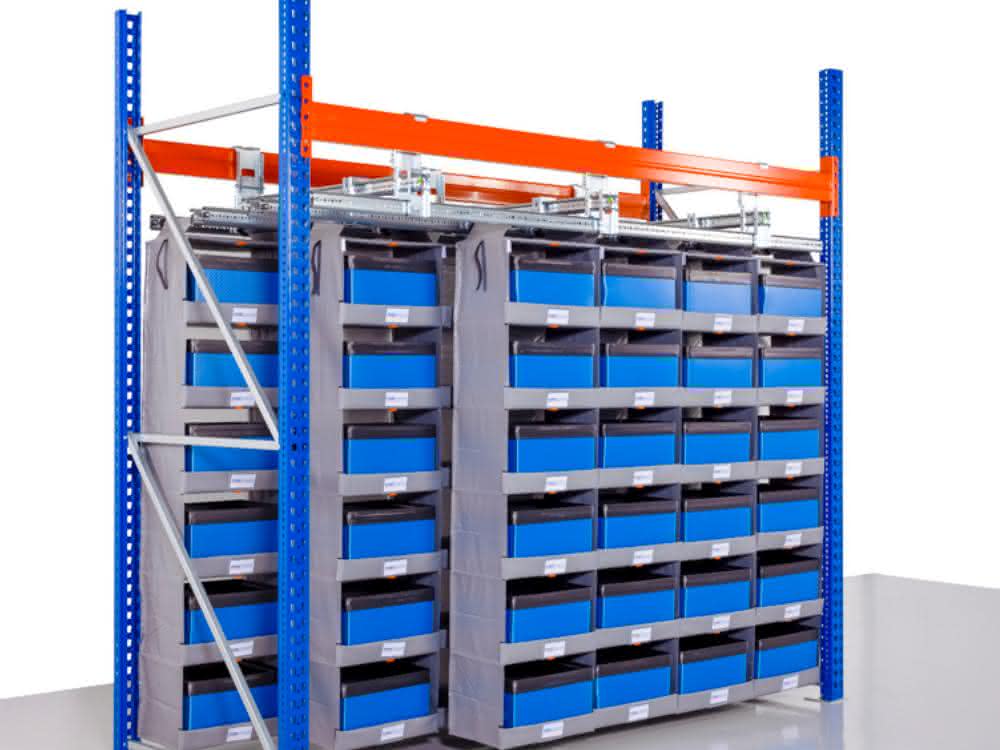 Logimat 2022: Conteyor: Plenty of space for small parts Storage system for compacting pallet spaces