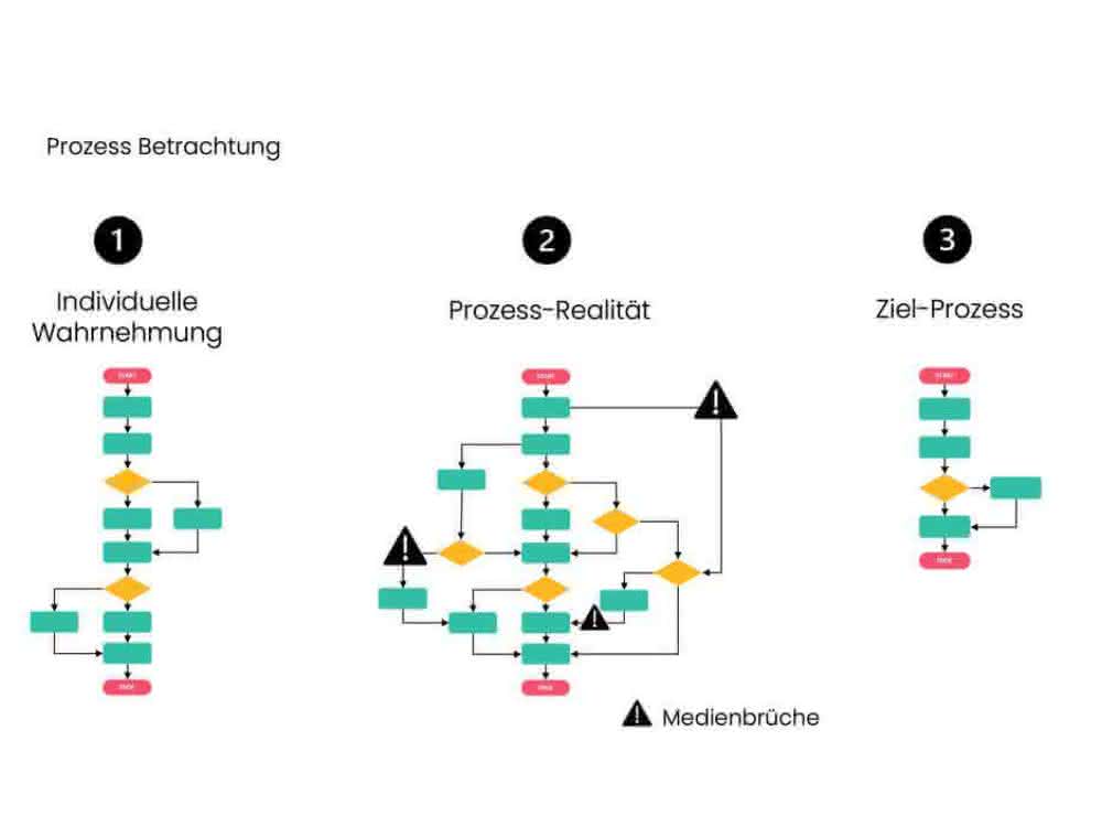Herausforderungen und Lösungsansätze für ganzheitliches digitales Qualitätsmanagement: Digitale Transformation in der Lebensmittelindustrie Prozess-Darstellung