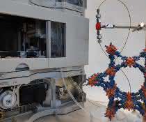 3D-Modell eines MOF vor dem Enzym-MOF-Durchflussreaktor