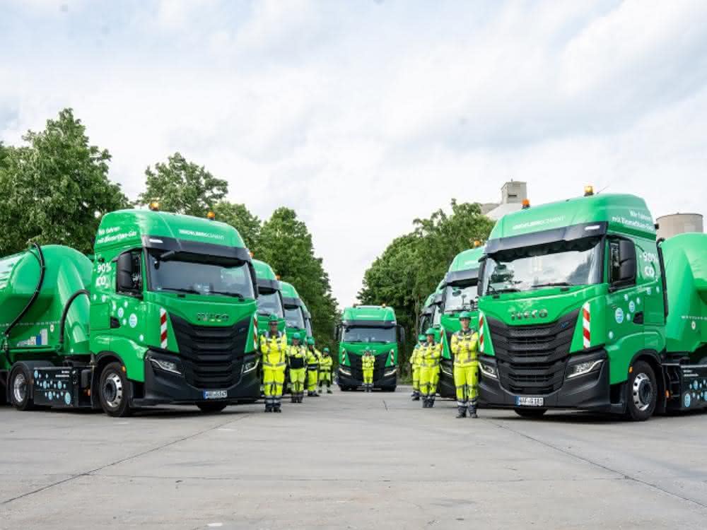 Reduzierter CO₂-Fußabdruck: Heidelberg Cement betreibt LKW-Flotte mit Biomethan-Gas