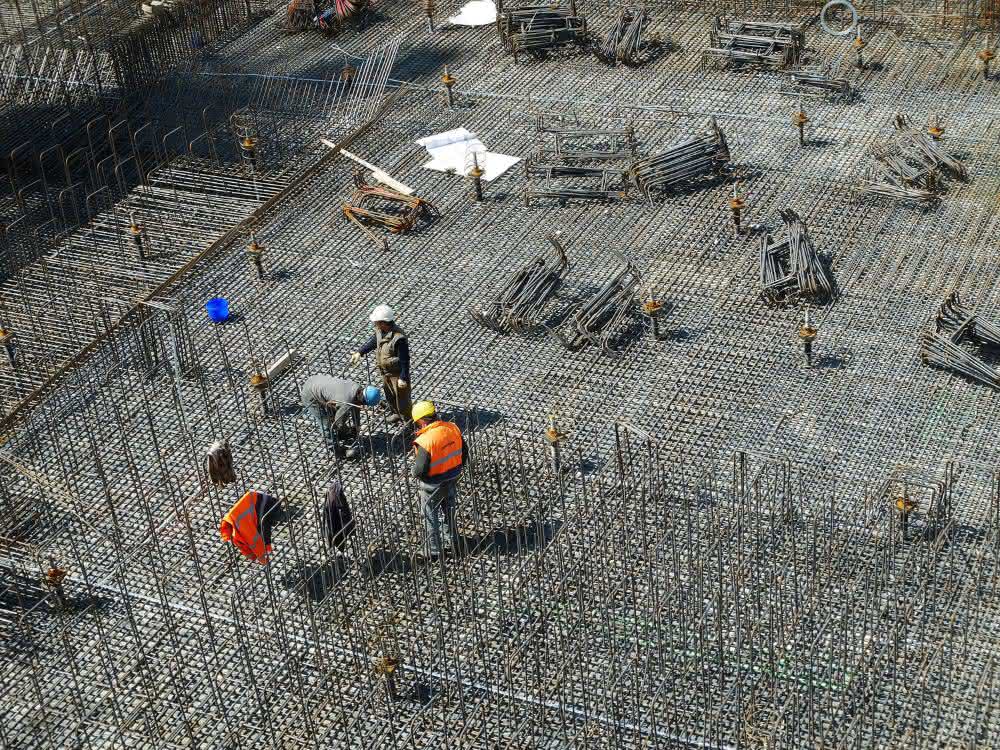 Baustelle Bauarbeiter Gebäude
