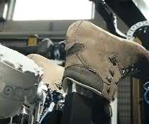 Stretched hiking boot Stretched hiking boot