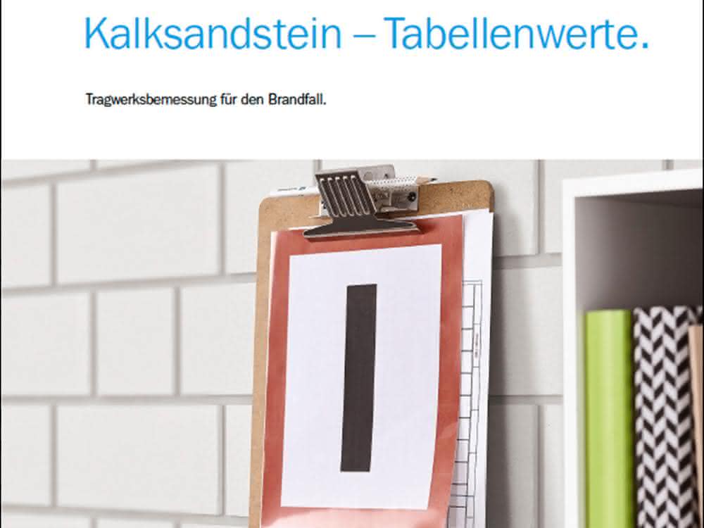 Der Markenverbund KS* hat eine neue Broschüre „Brandschutz mit Kalksandstein – Tragwerksbemessung für den Brandfall“ herausgebracht.