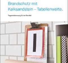 Der Markenverbund KS* hat eine neue Broschüre „Brandschutz mit Kalksandstein – Tragwerksbemessung für den Brandfall“ herausgebracht.