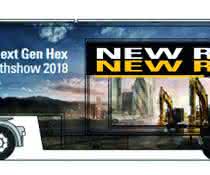 Caterpillar und Zeppelin präsentieren die Kettenbagger der neuen Generation mit eindrucksvollem Show-Truck.