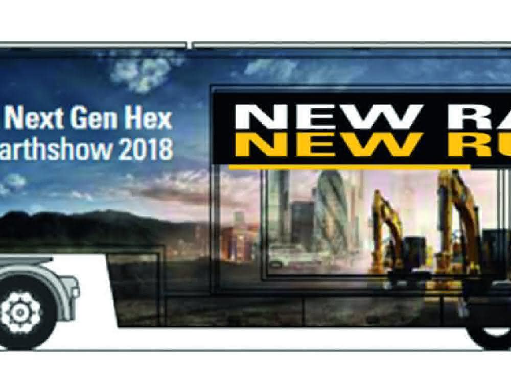 Caterpillar und Zeppelin präsentieren die Kettenbagger der neuen Generation mit eindrucksvollem Show-Truck.