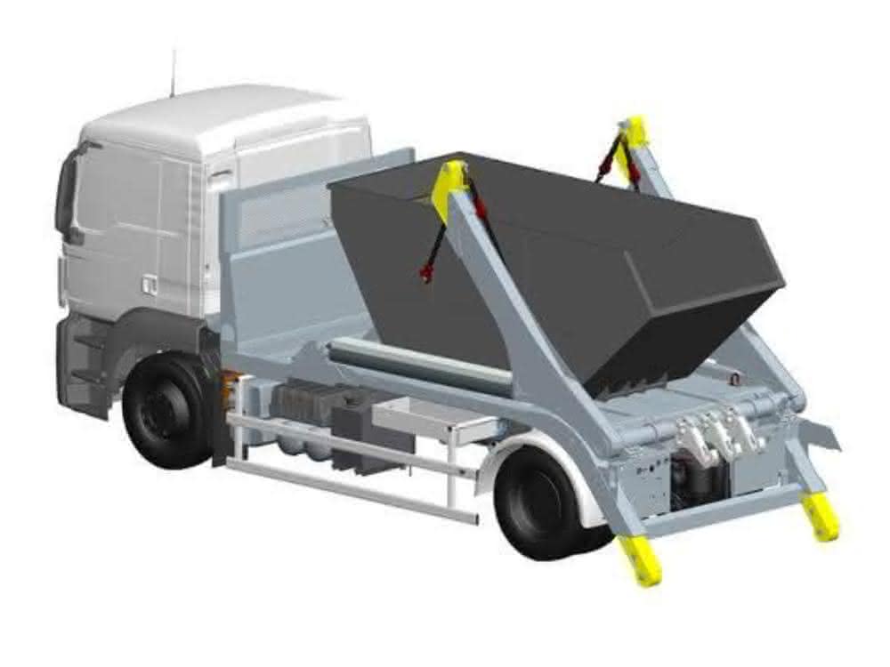 Feiert Weltpremiere auf der IFAT: Der neue Absetzkipper PS T14 TEC von Palfinger bietet viele neue Möglichkeiten bei der Ausstattung.