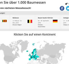Mit dem digitalen Messekalender findet man über 1000 Baumessen weltweit