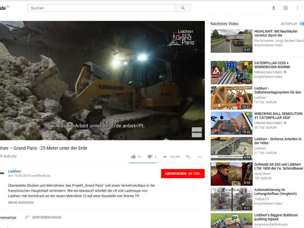 Liebherr Youtube Channel