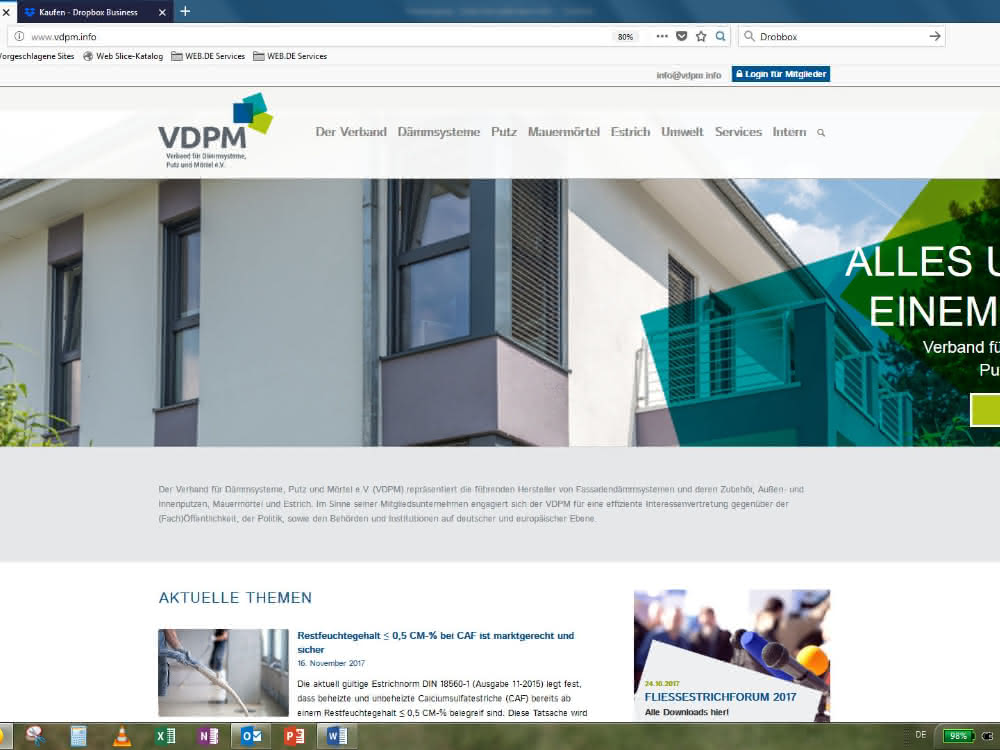 Wirtschaft & Verbände: Neuer VDPM Internet-Auftritt