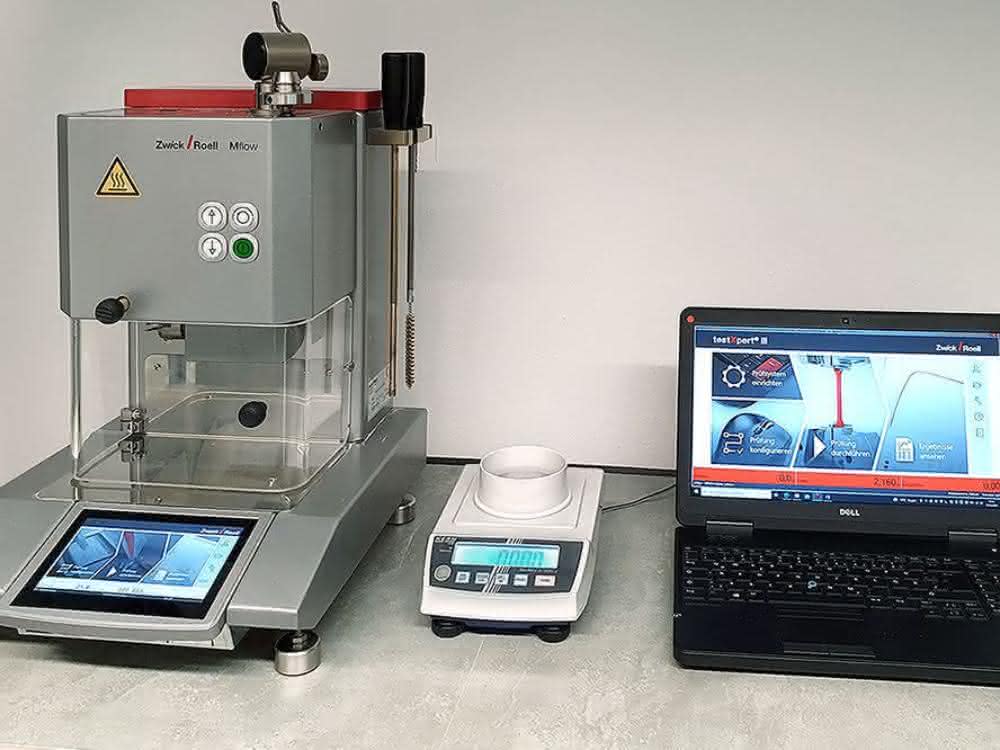 Melt index tester Textxpert III testing software