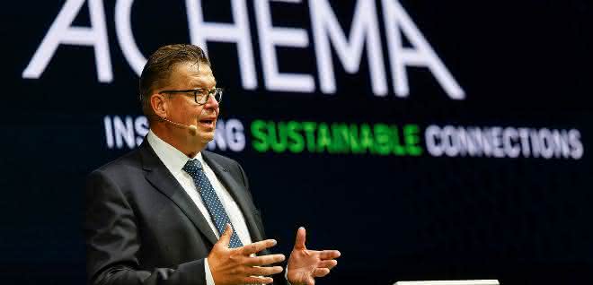 Messe-Auftakt: Achema in Frankfurt eröffnet Dr. Klaus Schäfer, Vorsitzender des DECHEMA e.V.