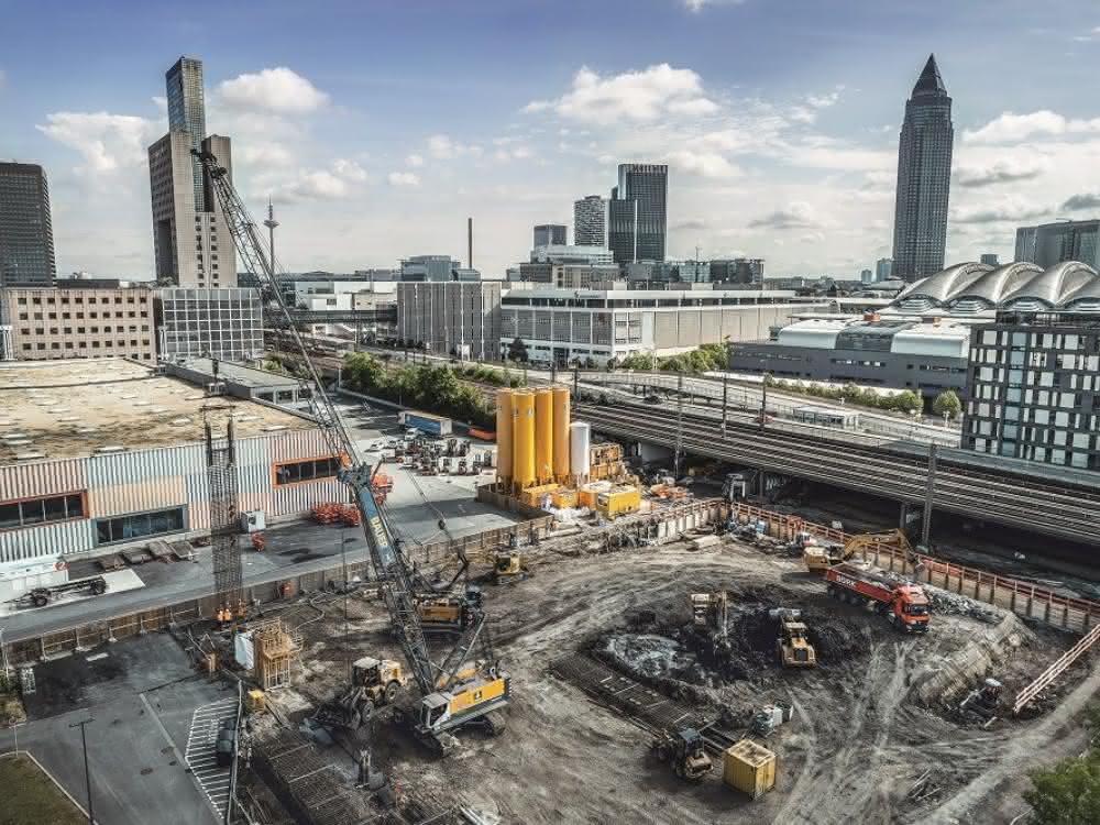 Baugrube in der Mainmetropole: Auftrag für Bauer Spezialtiefbau Baugrube in der Mainmetropole: Auftrag für Bauer Spezialtiefbau