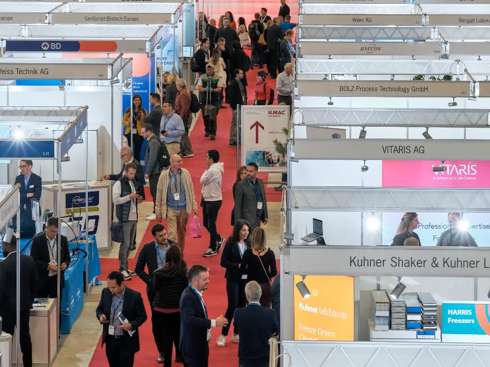 Impression von der Ilmac Lausanne (Blick in die Messehalle)