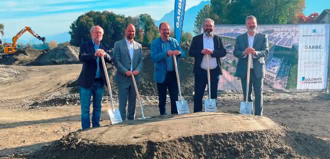 Ground-breaking ceremony for research and production hall in Vorarlberg