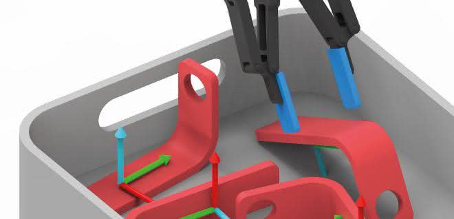 Gripping robot guided by image processing