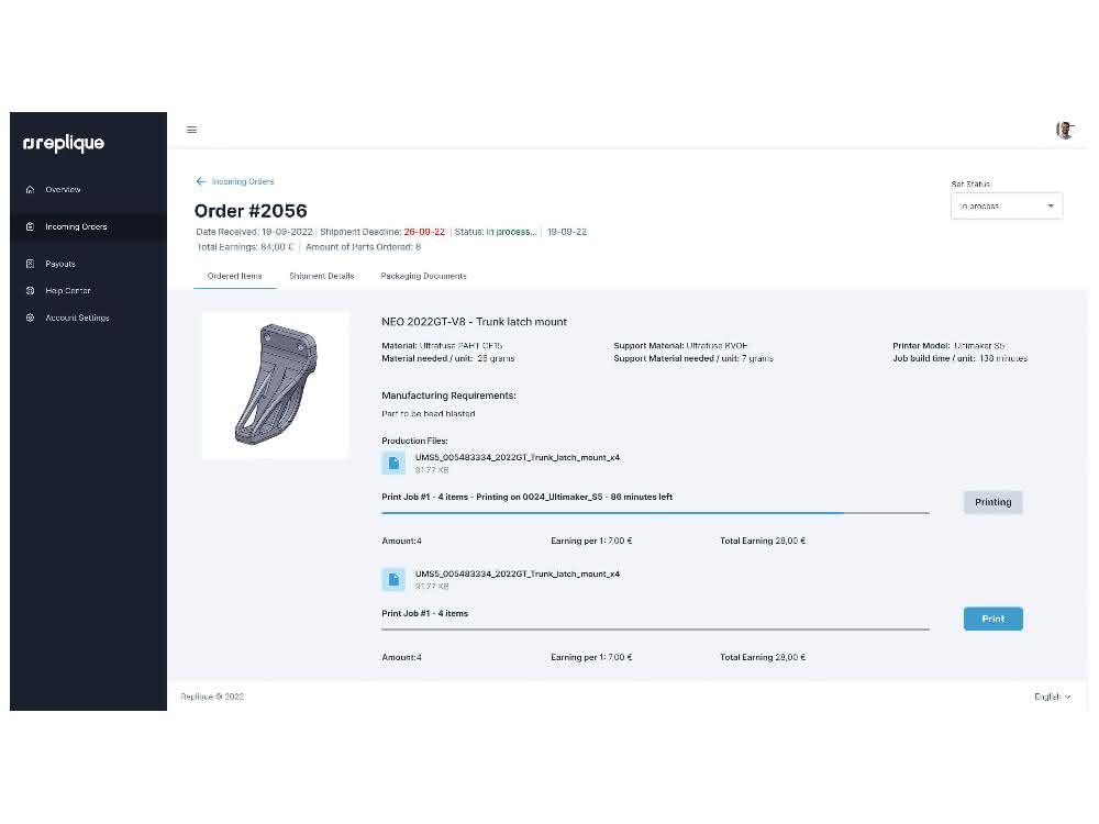 Software: Quality tracking module for 3D printing