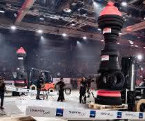 Two days of forklift action in front of a full house