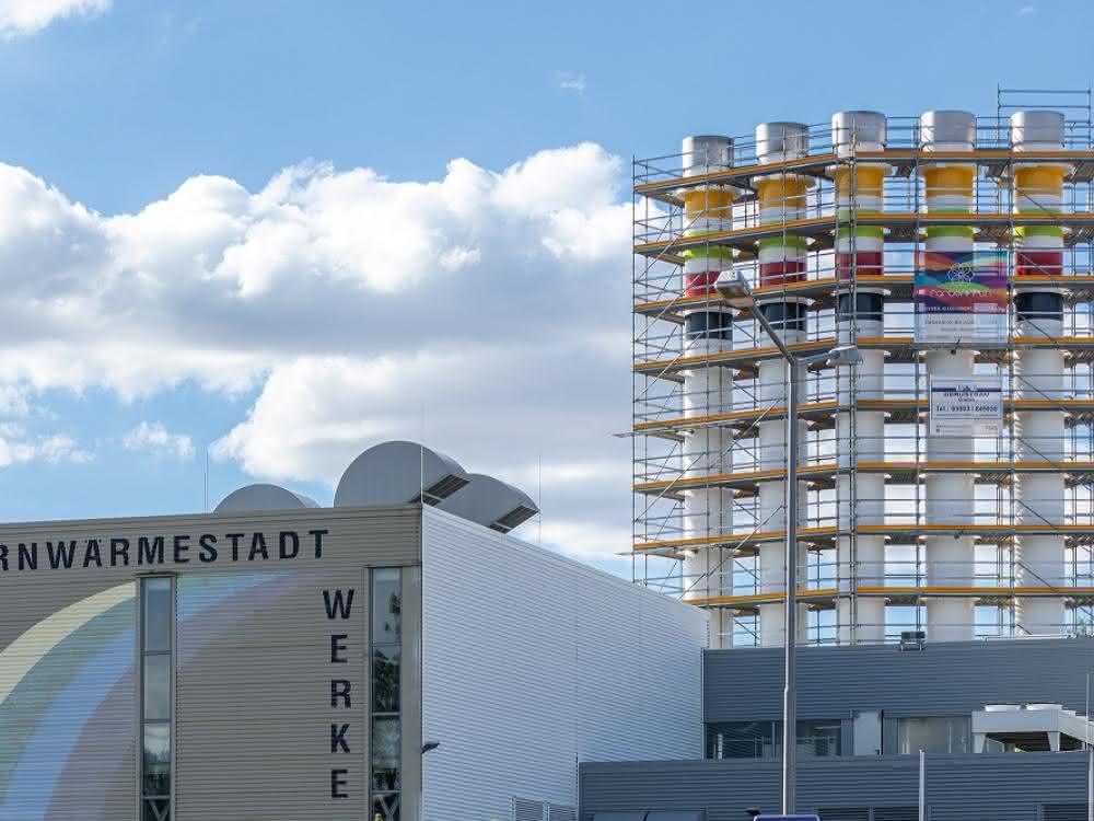 Schornsteineinrüstung: Beschleunigte Gerüstmontage