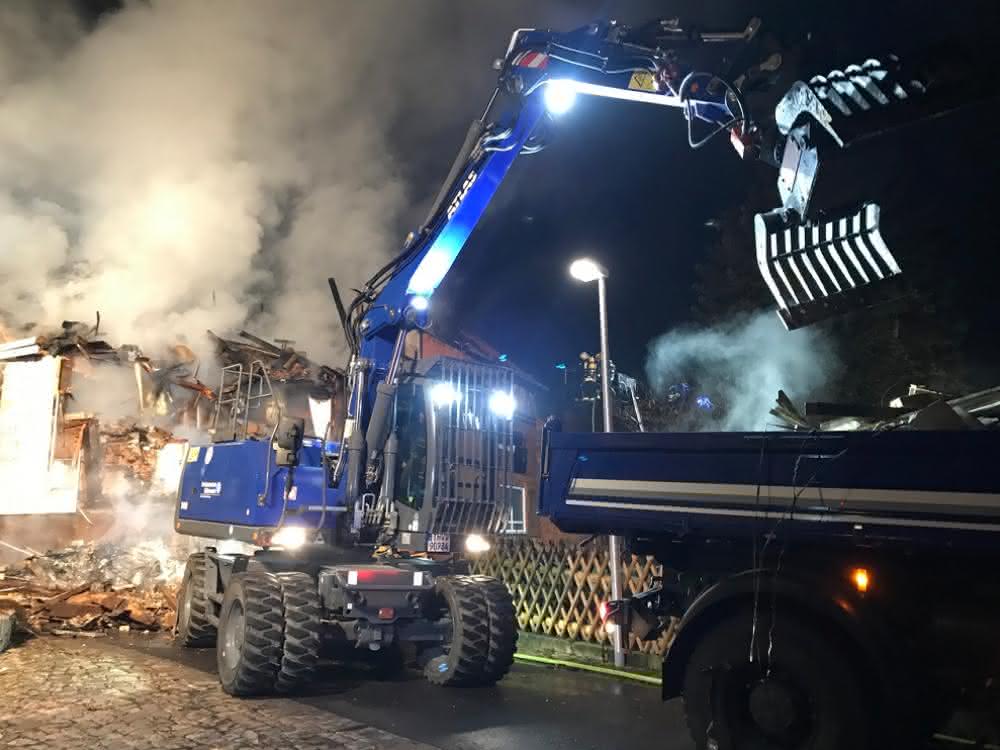Unterstützung in Notfällen: Mobilbagger im THW-Einsatz
