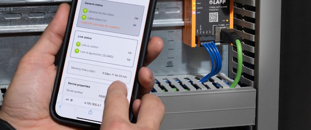 Etherline Guard überwacht den Abfall der Übertragungsparameter einer Ethernet-Leitung