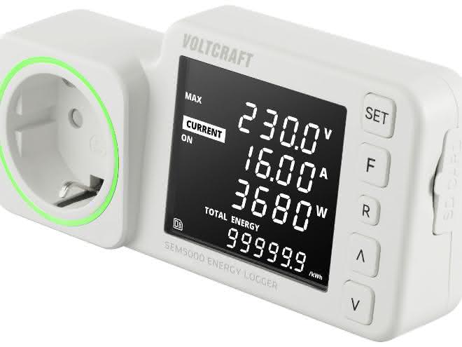 Energiekostenmessgerät mit Datenlogger: Energieverbrauch messen, analysieren und senken Voltcraft SEM5000