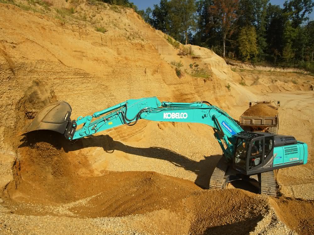 Kettenbagger: Kobelco-Flotte im Sand- und Kieswerk Rauscheröd