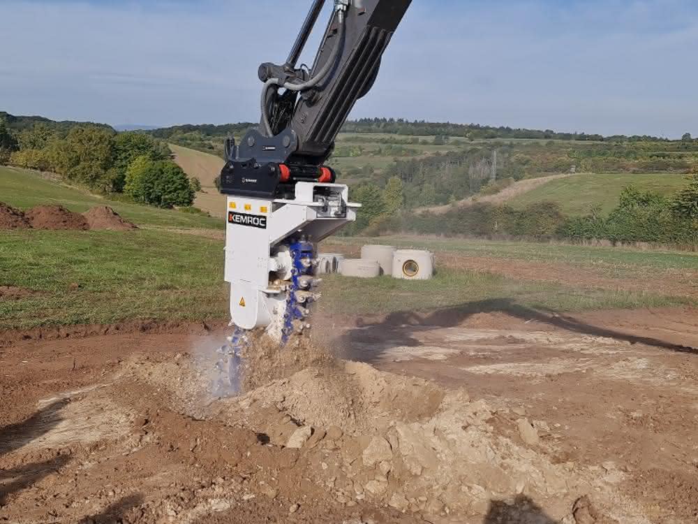 Anstich beim Grabenbau
