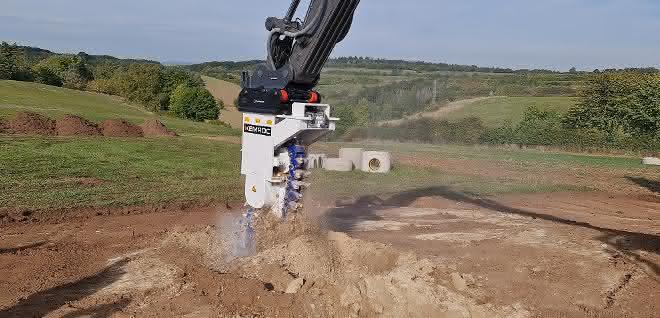 Anstich beim Grabenbau