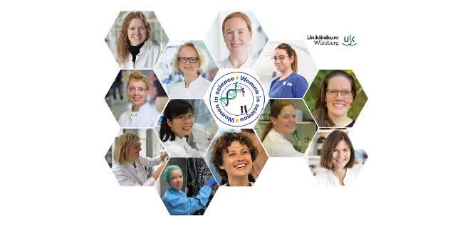 Stimmen aus dem Universitätsklinikum Würzburg: Frauen in der Wissenschaft Fotocollage (Frauen vom Uniklinikum Würzburg)