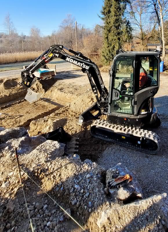 Der Komatsu PC26MR-5 hat Unternehmer Leonhard Vogl überzeugt