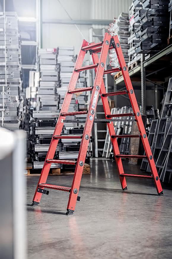 At Bau 2023, Munk Günzburger Steigtechnik is presenting the first stepladder made in Germany from glass fiber reinforced plastic (GRP).