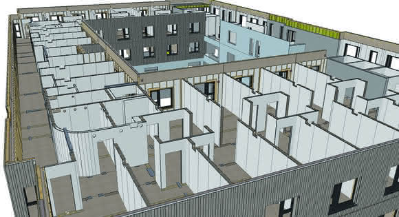 Altenpflegeheim: Pflegeheim in Holzhybridbauweise