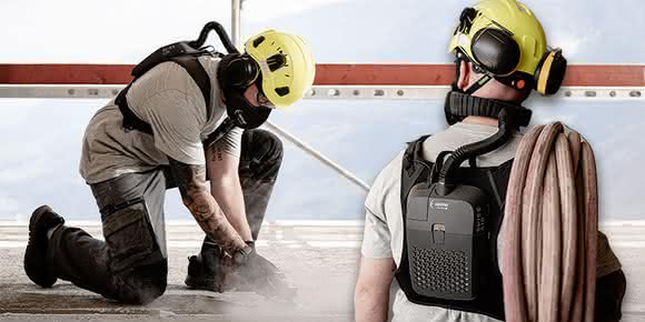Baugewerbe Produkte des Jahres 2026 Kategorie Bau I Baustelle: Optrel swiss air TH3/TM3 Gebläse-Atemschutzsystem
