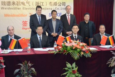 Wirtschaft + Unternehmen: Weidmüller schließt Joint Venture in China Wirtschaft + Unternehmen: Weidmüller schließt Joint Venture in China